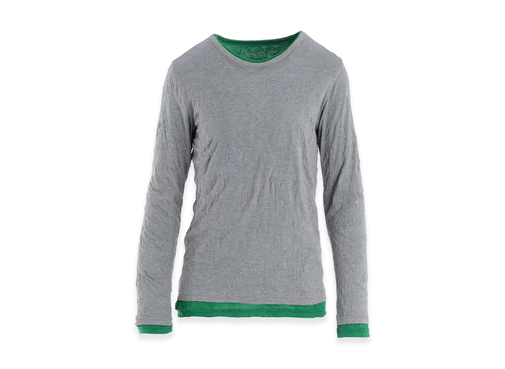 Y's Cotton Jersey Double Long Sleeve Tee "Green"