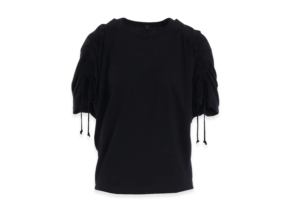 Y's Cotton Jersey 2-way String Pullover "Black"