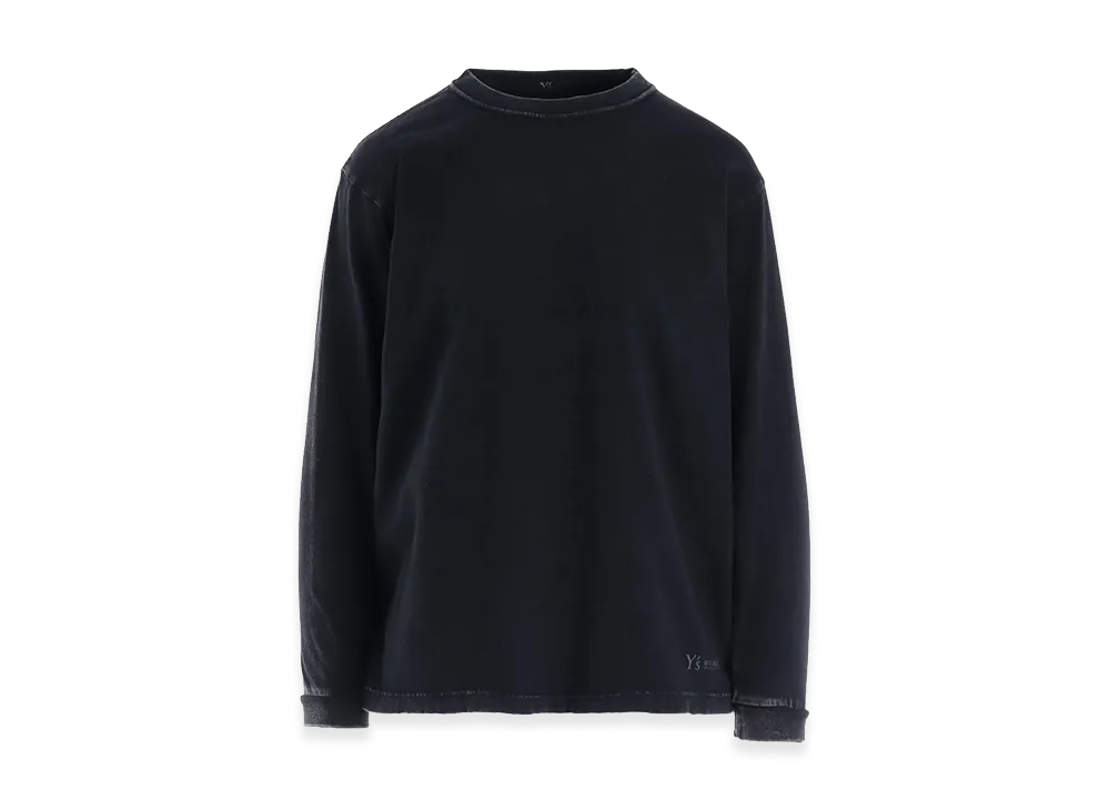 Y's 7.4oz Cotton Jersey Sulfur-dyed Long Sleeve Tee "Black"