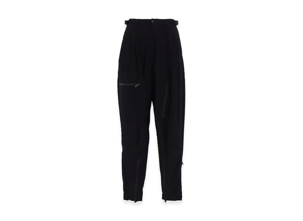 Y's TA/PE Crepe De Chine Zip Pocket Pants "Black"