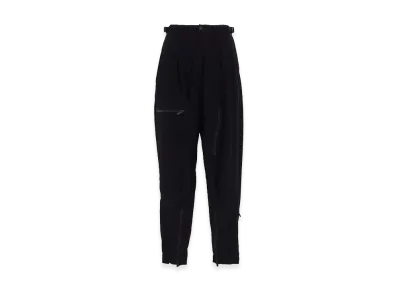 Y's TA/PE Crepe De Chine Zip Pocket Pants "Black"