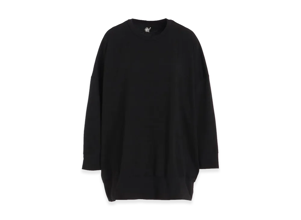Y's Hard Twisted Jersey Y's Stitch Long Sleeve Oversized T "Black"