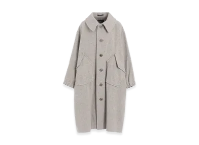 Y's Airy Mosser Big Pocket Coat "Light Grey"
