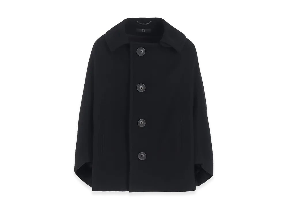 Y's Airy Mosser Irregular Sleeve Short Coat "Black"