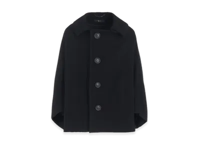 Y's Airy Mosser Irregular Sleeve Short Coat "Black"