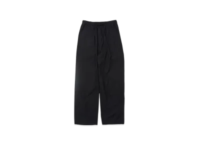 YOKE Garmentdyed Cotton Silk Twill Easy Pants "Black"