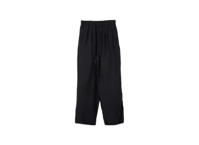 YOKE Cupro Polyester Washable Chambray Tiwll Easy Pants "Black"