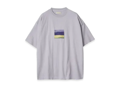 YOKE Embroidery Organic Cotton T-Shirt By Taro Mizutani "Lavendor"