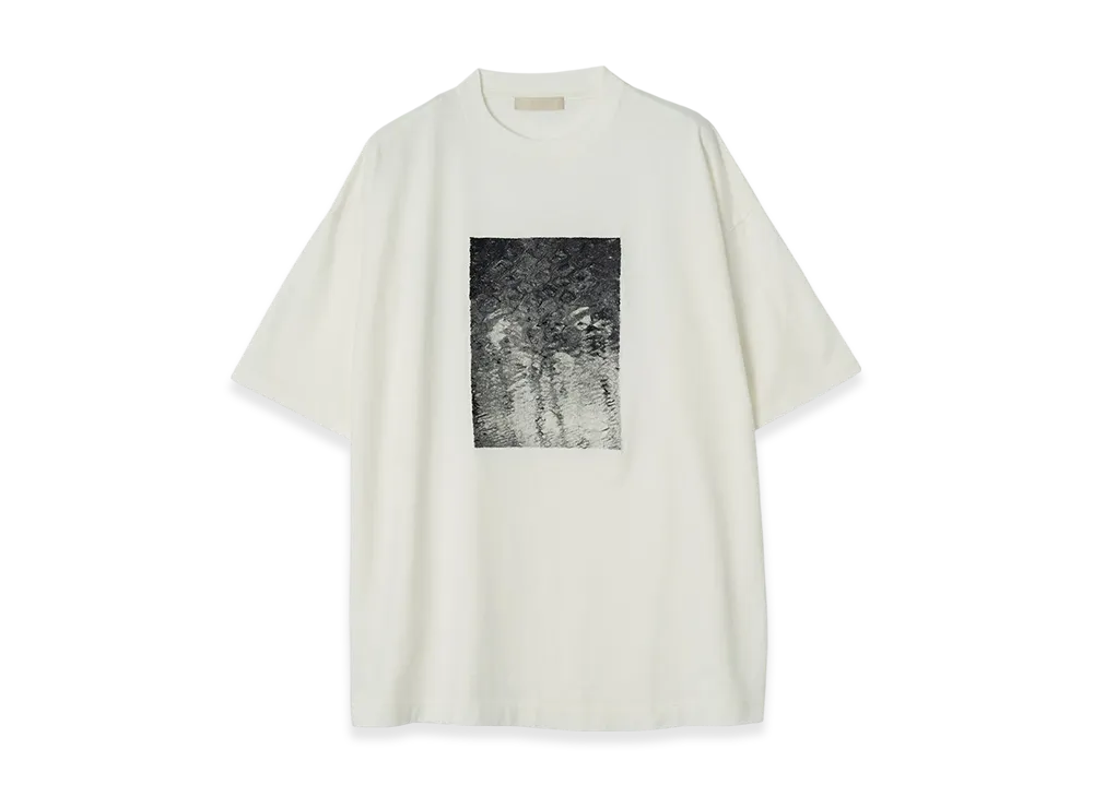 YOKE Embroidery Organic Cotton T-Shirt By Taro Mizutani "White"