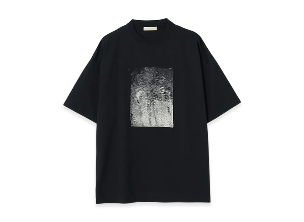 YOKE Embroidery Organic Cotton T-Shirt By Taro Mizutani "Black"