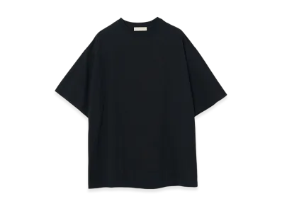 YOKE Recycled Suvin Cotton Jersey Yoke T-Shirt Short Sleeves "Black"