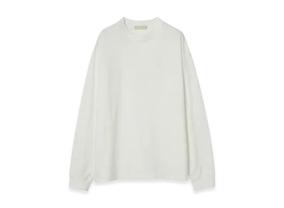 YOKE Recycled Suvin Cotton Jersey Yoke T-Shirt Long Sleeves "White"