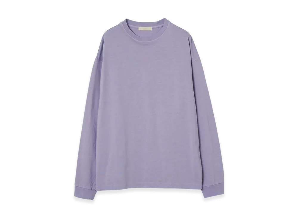 YOKE Recycled Suvin Cotton Jersey Yoke T-Shirt Long Sleeves "Lavendor"