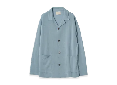 YOKE Washi Rayon Sheer Knit Jacket "Blue"