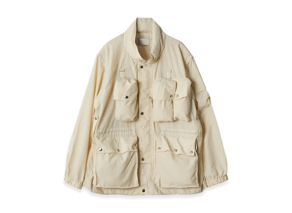 YOKE Light Nylon Taslan Multi Pockets Detachable Utility Blouson "L Yellow"