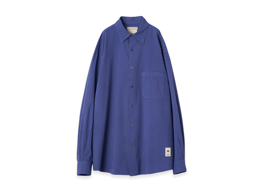 YOKE Brewed Protein Blend Cotton Regular Collar Shirt "Sax"