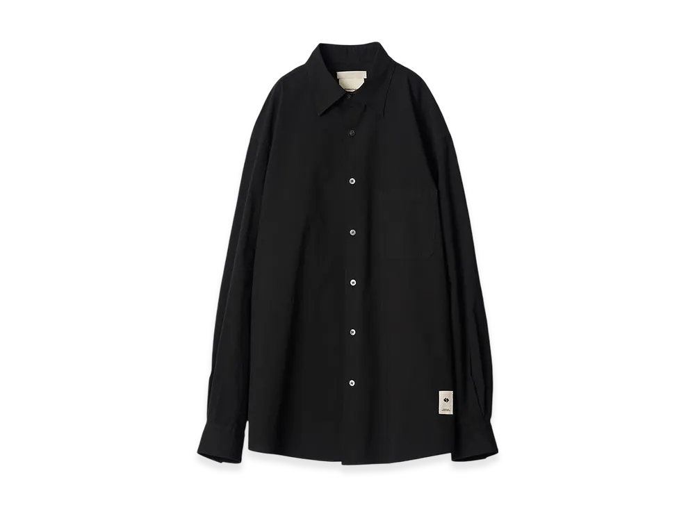 YOKE Brewed Protein Blend Cotton Regular Collar Shirt "Black"