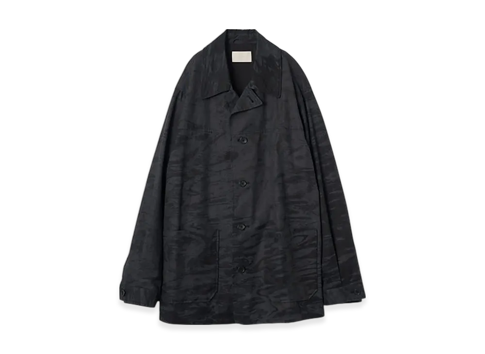 YOKE Photo Printed Finx Cotton Washer Gabadine Car Jacket "Black"