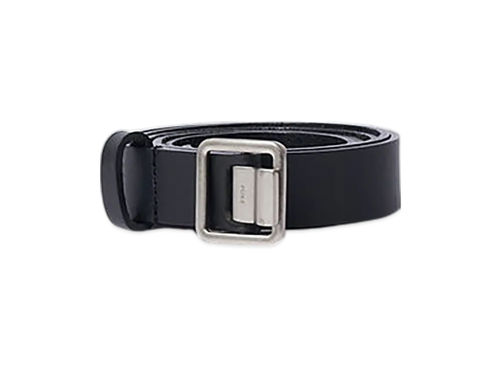 YOKE Leather Narrow Belt "Black"