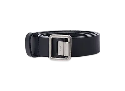 YOKE Leather Narrow Belt "Black"