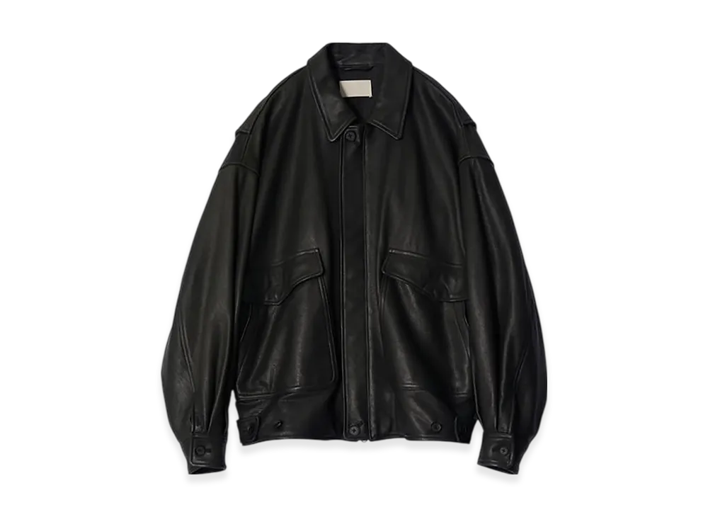 YOKE Cow Leather Flight Jacket "Black"