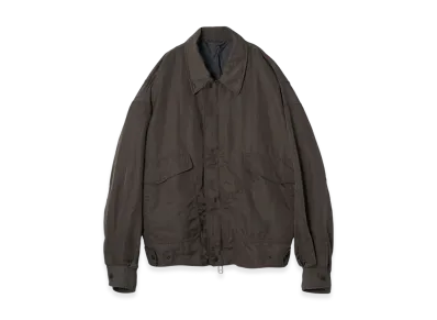 YOKE Hard Wash Nylon Twill Nylon Bomber Jacket "Khaki"