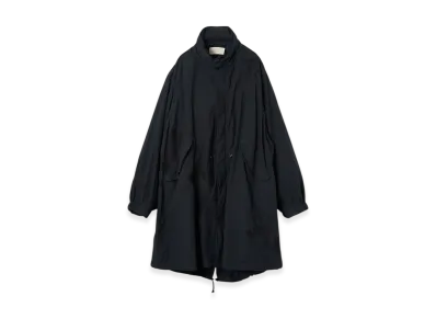 YOKE Cotton Typewriter Cloth Embroidery Snow Parka "Black"