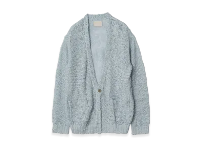 YOKE Linen Loop Slub Cardigan "Saxe"