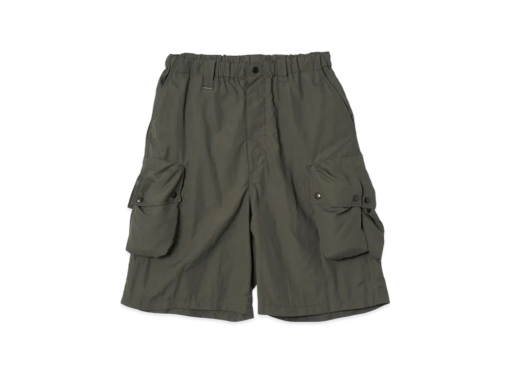 YOKE Light Nylon Taslan Multi Pockets Utility Shorts "Khaki"