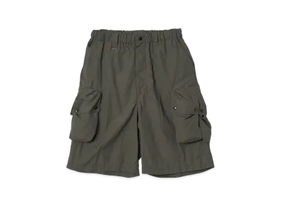 YOKE Light Nylon Taslan Multi Pockets Utility Shorts "Khaki"