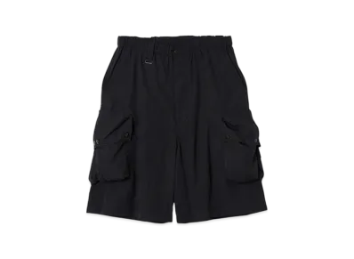 YOKE Light Nylon Taslan Multi Pockets Utility Shorts "Black"