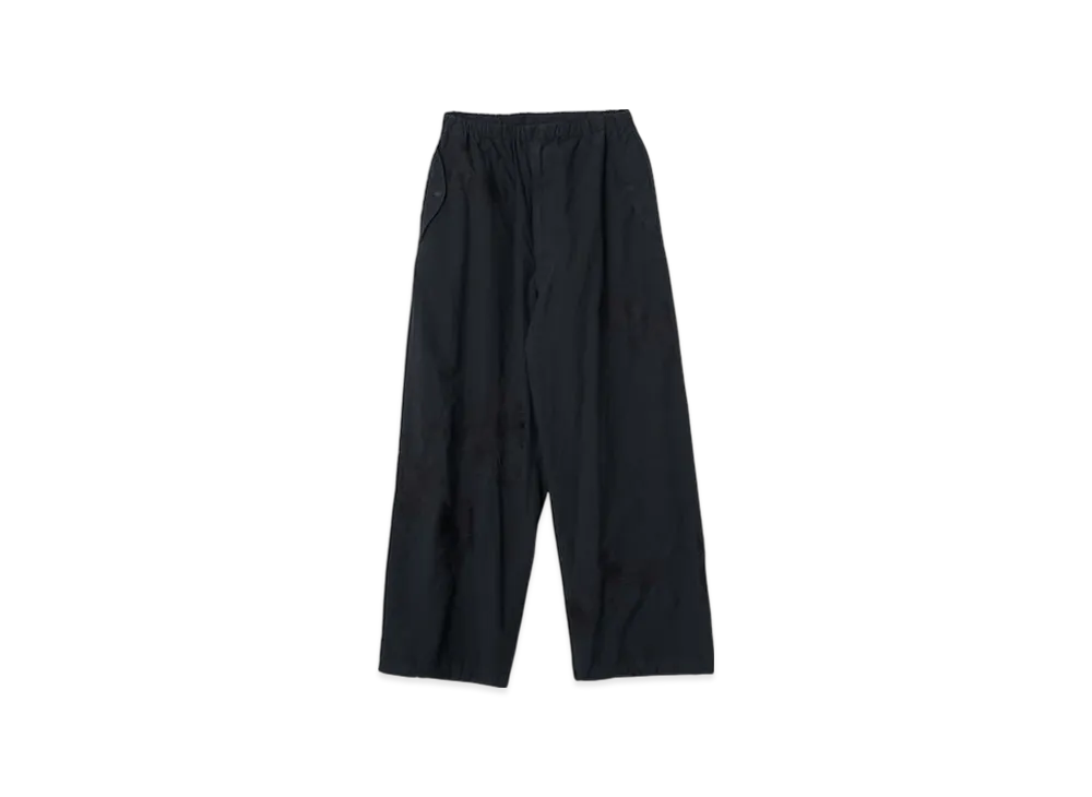 YOKE Cotton Typewriter Cloth Embroidery Over Pants "Black"