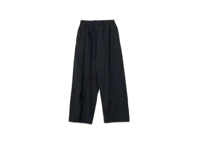 YOKE Cotton Typewriter Cloth Embroidery Over Pants "Black"