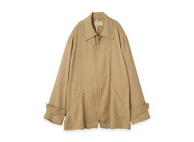 YOKE Linen Acetate Zip Blouson "Beige"