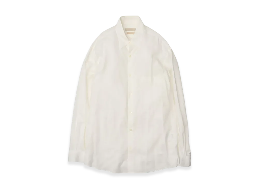 YOKE Cotton Silk Twill Shirt "White"