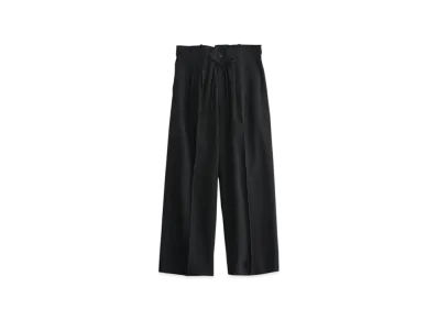 YOKE Wool Tropical Easy Pants Xo "Black"