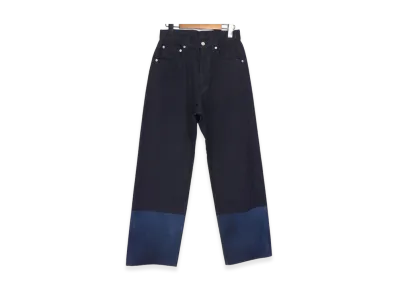 YOKE 5P Wide Leg Straight Denim Pants "Black"