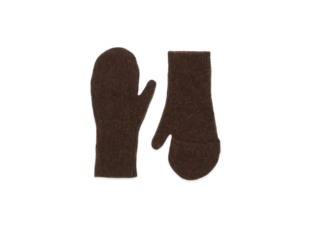 YOKE 3color Mix Boucle Mitten "Brown"