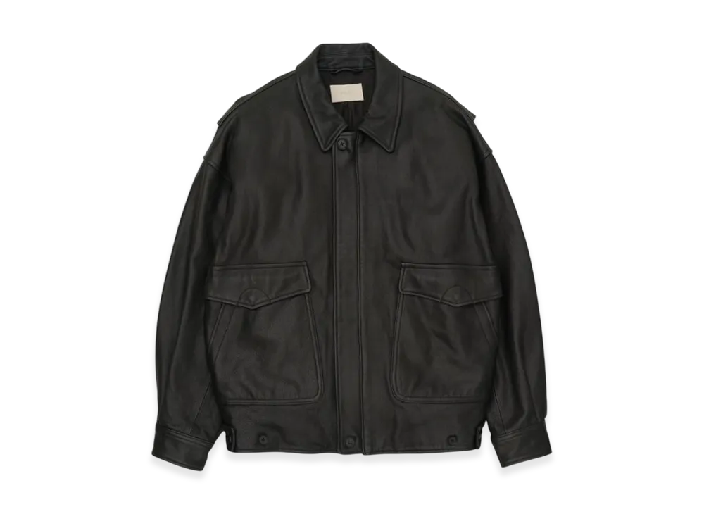 YOKE Cow Leather Flight Jacket "Black"