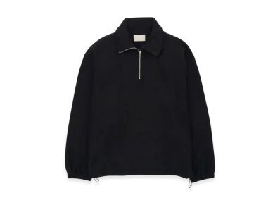 YOKE Wool Fleece Half Zip Pullover "Black"