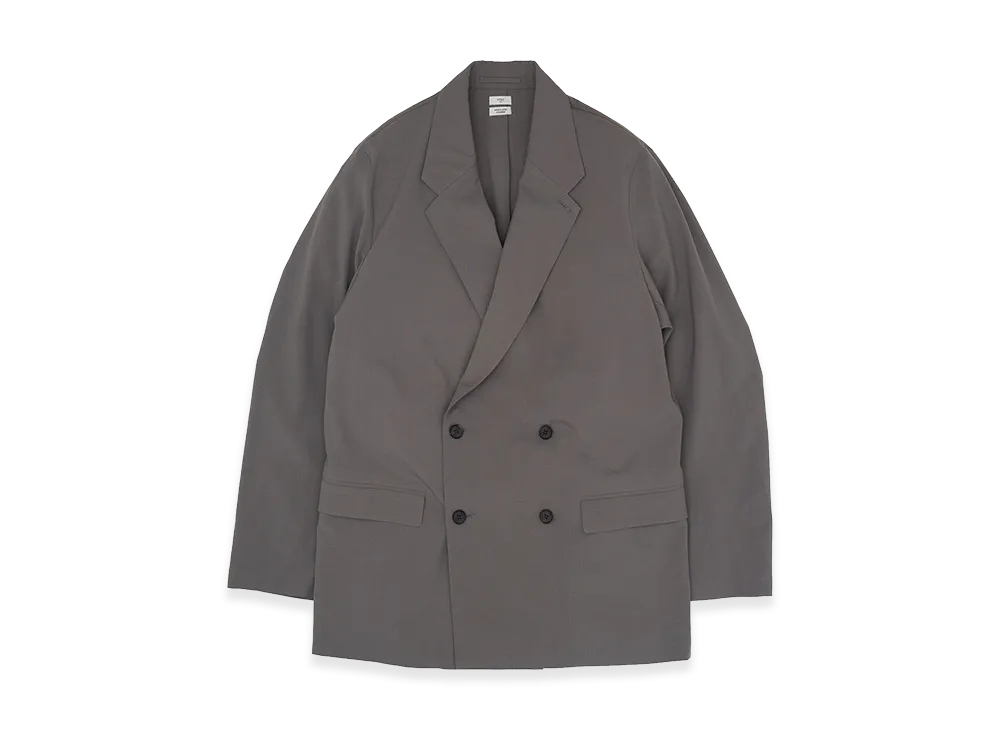 YOKE Wool Washer Tropical Double Breasted Jacket "Gray"