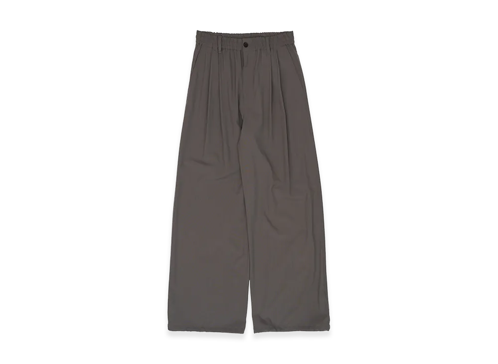 YOKE Wool Washer Tropical 2Pleated Easy Trousers "Gray"