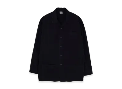 YOKE Cotton Typewriter Garment-dyed Shirt Jacket "Carbon Black"