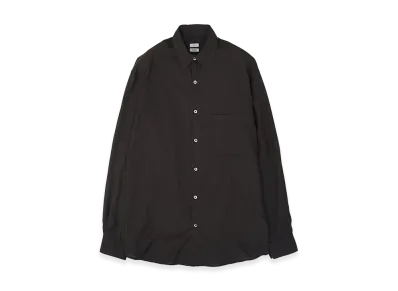 YOKE Cotton Silk Twill Garment-dyed Loosed Shirt "Carbon"