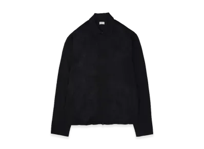YOKE Ramie Wool Zip Knit Shirt "Black"