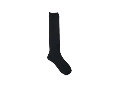 YOKE Washable Wool High Socks "Black"