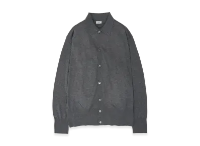 YOKE Silk Cashmere Knit Shirt "Top Gray"
