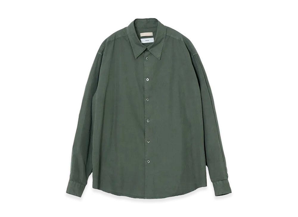 YOKE x Graphpaper Suvin Gold Cotton Poplin Pigment Dyed Regular Collar Shirt "Green"