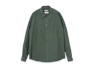 YOKE x Graphpaper Suvin Gold Cotton Poplin Pigment Dyed Regular Collar Shirt "Green"
