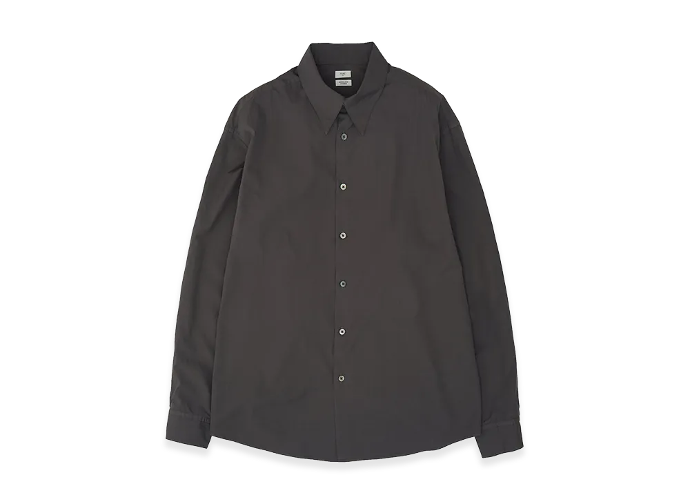 YOKE Suvin Gold Cotton Poplin Loose Fit Shirt "Charcoal"